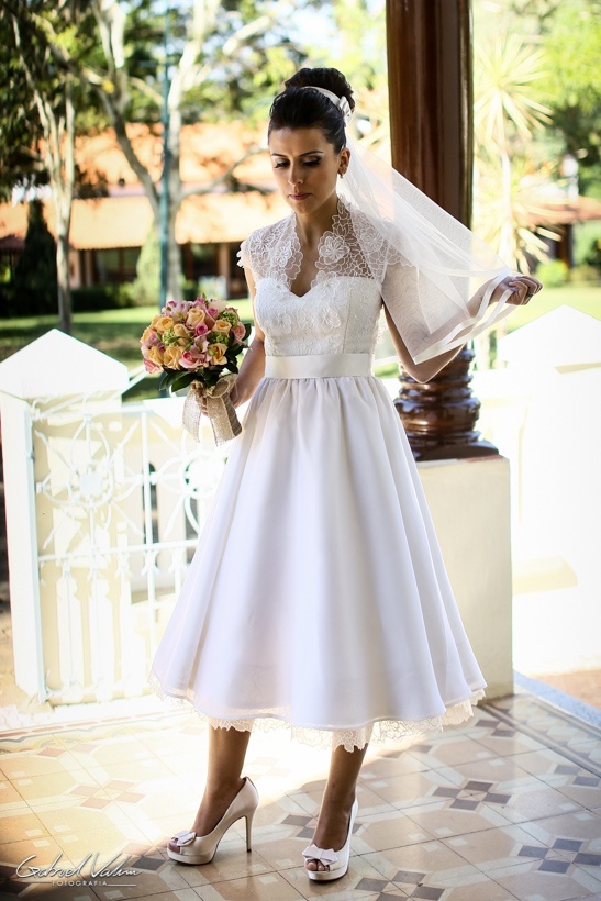 VESTIDO NOIVA CURTO VINTAGE