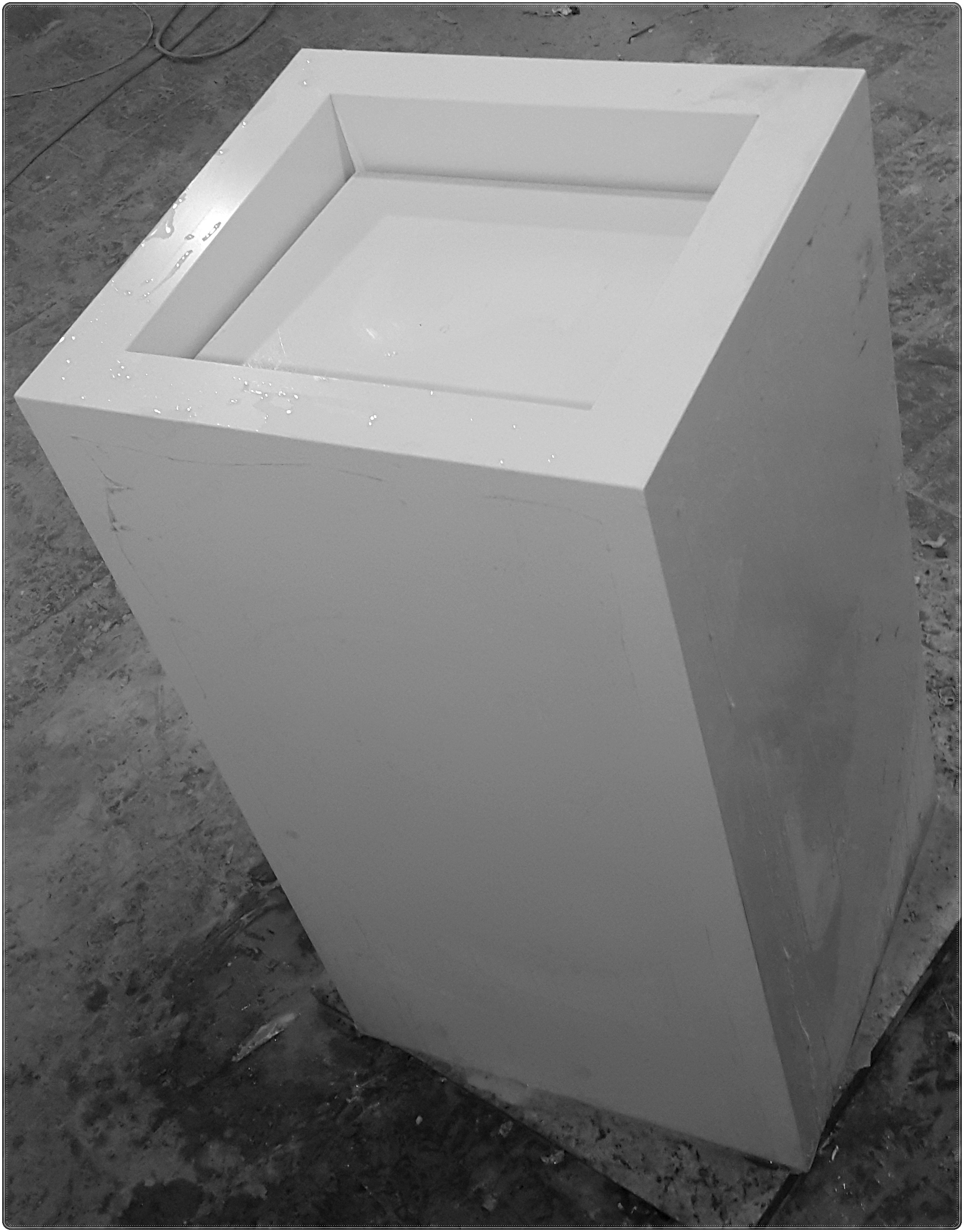 Lavatório no Quartzo Branco Zeus.