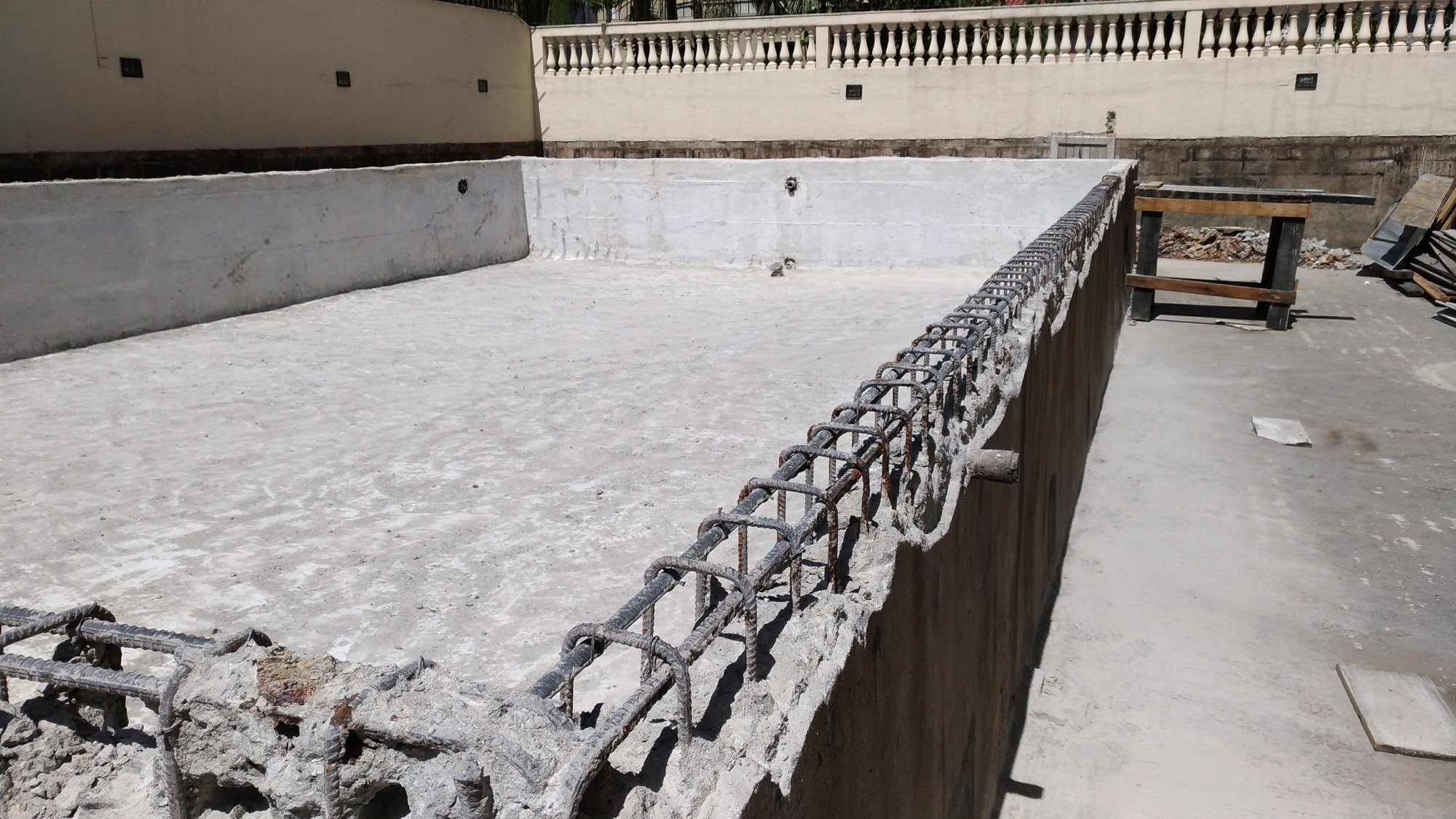 Preparação para montagem da nova estrutura