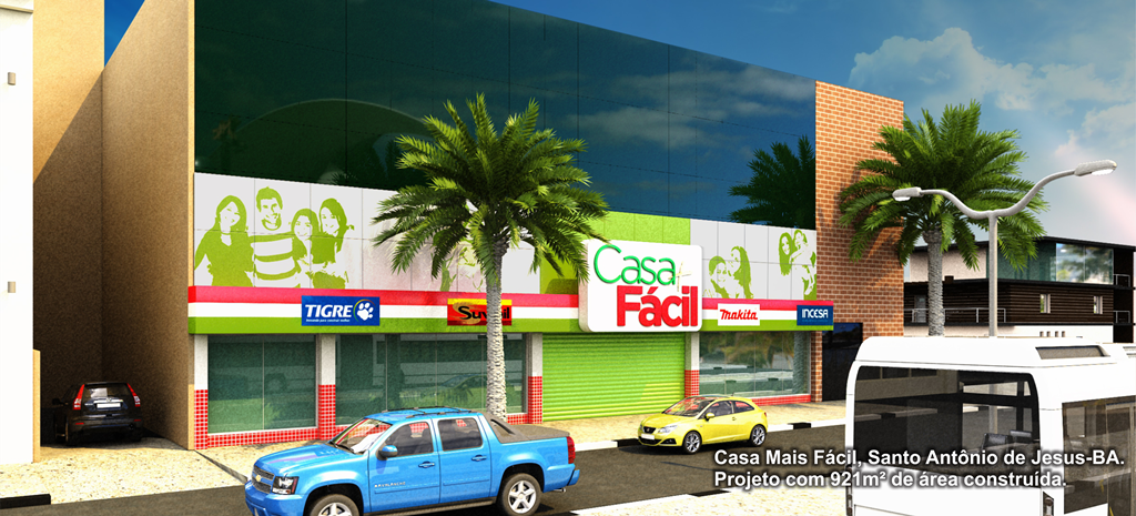 Casa + Fácil - Santo Antônio de Jesus/BA - Projeto com 921m² de área construída.