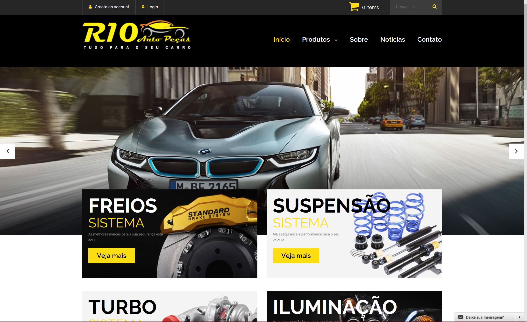 e-commerce para Auto peças