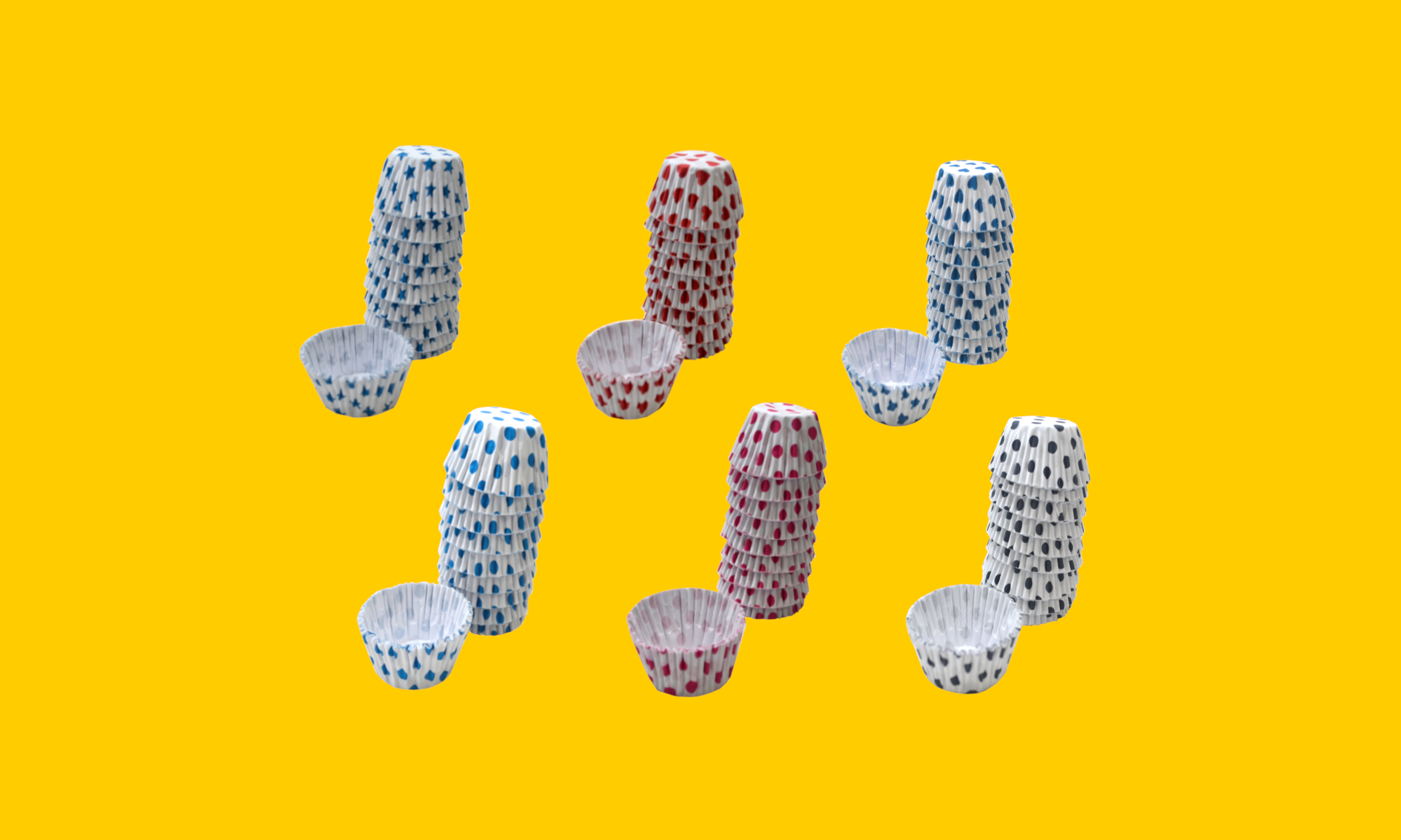 Forminha Poá colorido, Estrela Azul, Coração Vermelho e Azul Nº 4.png