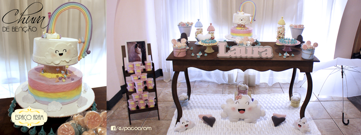 decoração chuva de amor, chuva de benção