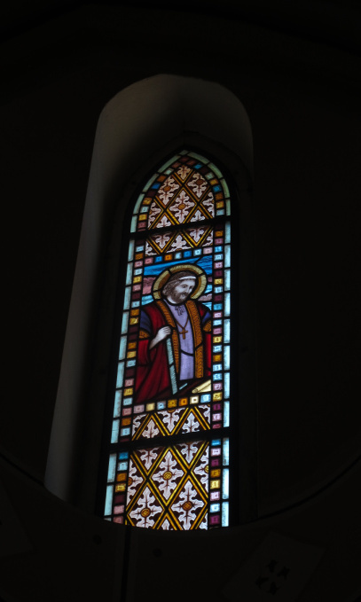 Vitral São José, vitraux, Igreja Matriz de Braço do Norte, iris arte vítrea; vitral florianópolis; Vitral Santa Catarina; vitral sacro, Roberto Petrelli, estúdio de vitrais