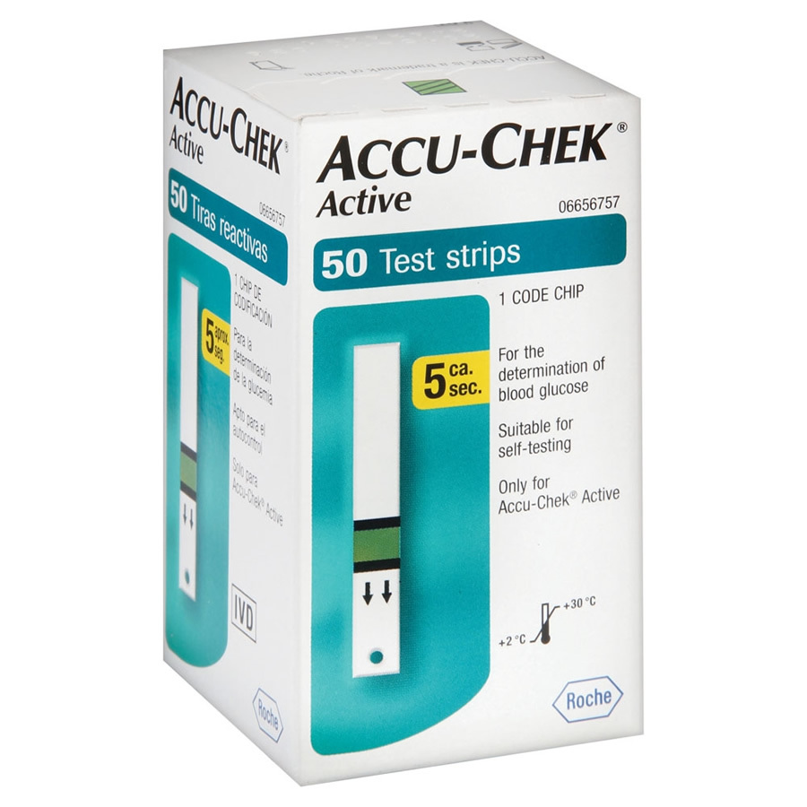Tiras Reagentes Accu-Chek Active c/25 ou 50 - Roche