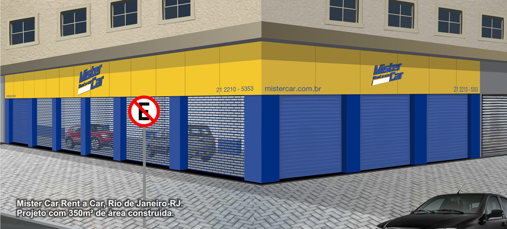 Mister Car  Rent a Car - Rio de Janeiro/RJ - Projeto com  350m² de área construída.