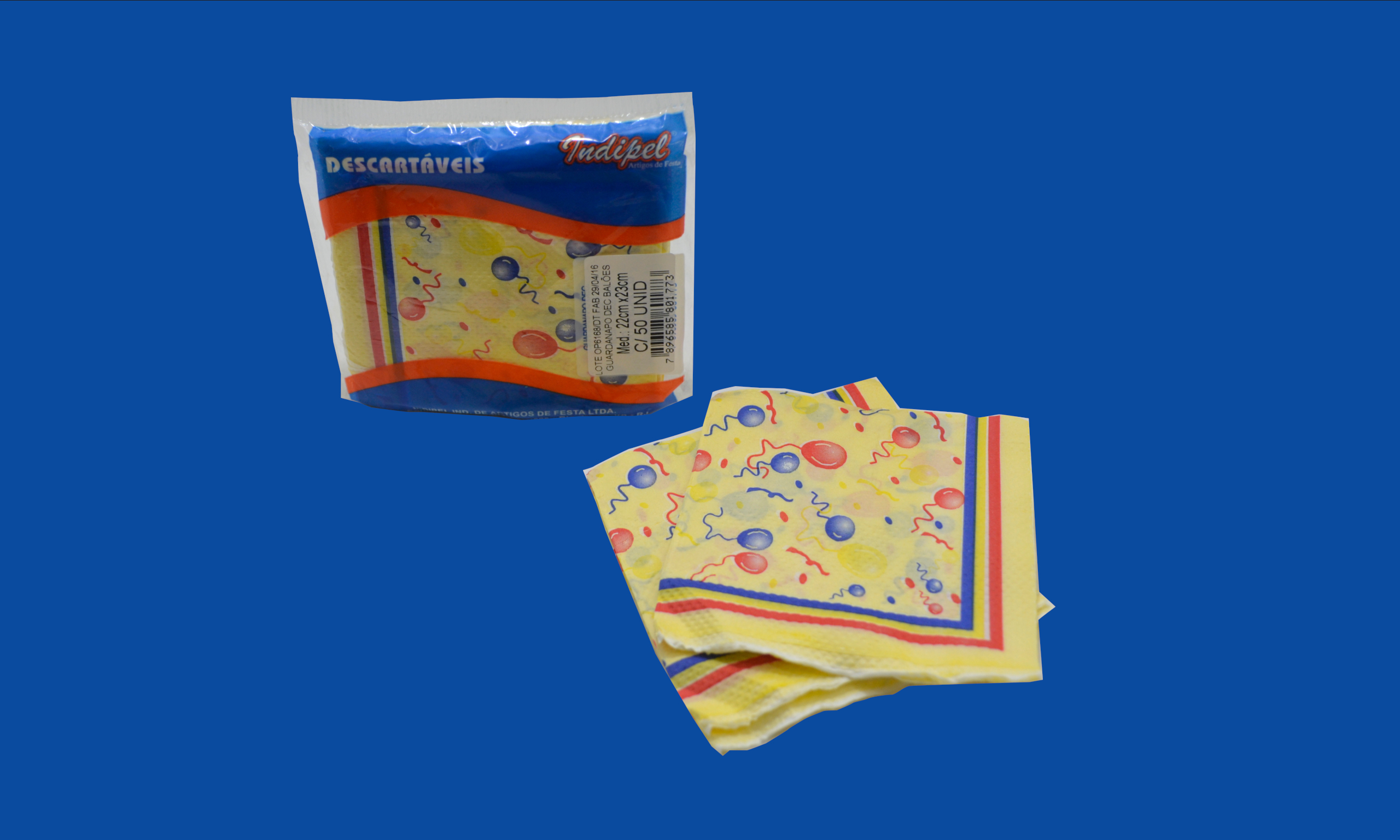 Guardanapo Dec Balões 22x23 cm.JPG