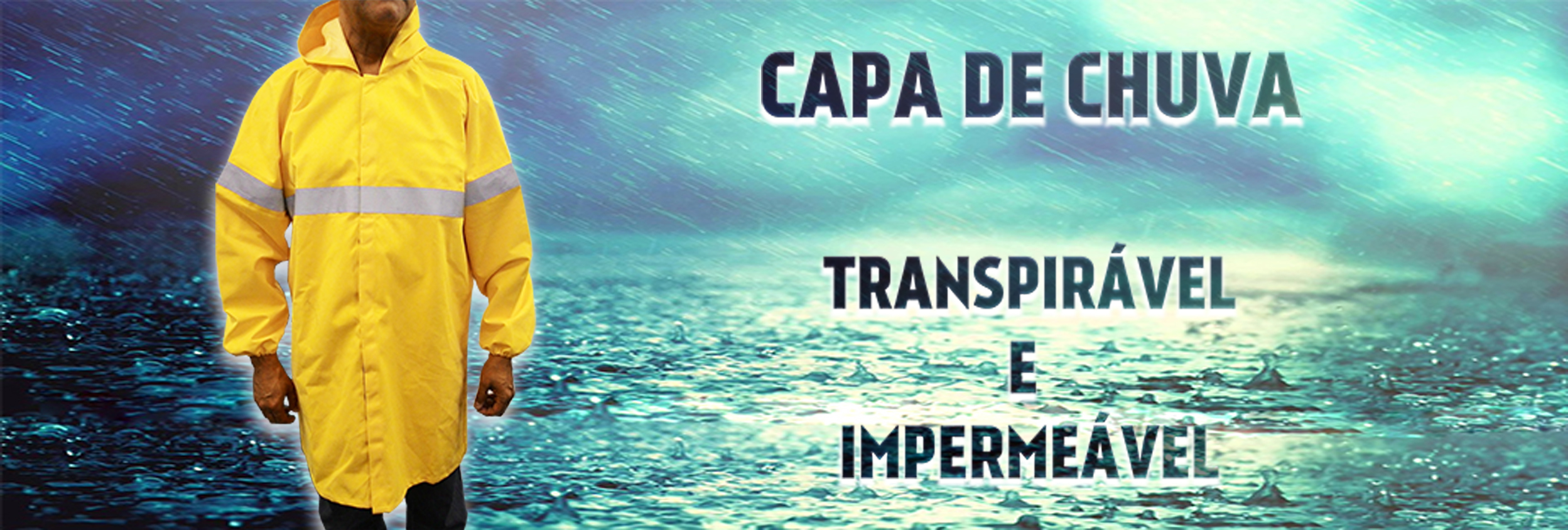 Capa de Chuva a prova de vento, a prova de água, contra fogo repentino, arco elétrico, além de ser respirável que permite a transpiração sair