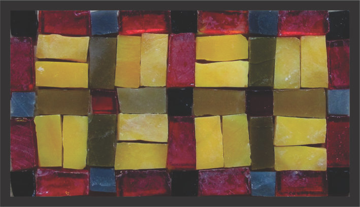 mosaico geométrico; mosaico iris arte vitrea; mosaico vidrotil; mosaico artístico