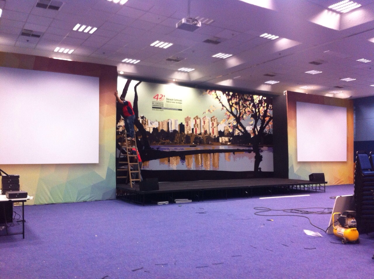 Sinalização Congresso, Pórtico, Credenciamento, Totem, Cirurgia Cardiovascular, SBCC, Expounimed, Curitiba