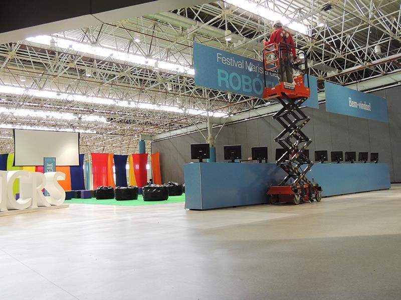 Robótica Maristas, Evento, Cenografia, CEPUC, Sinalização, Pórtico, Credenciamento, Feira de Carreiras, CPUC, PUCRS