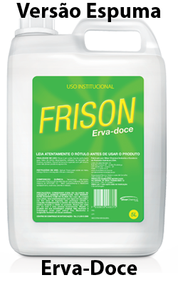 Frison: Sabão líquido perfumado utilizado na remoção de sujidades. Possui formulação especial, com pH neutro. Proporciona maciez e suavidade nas mãos.