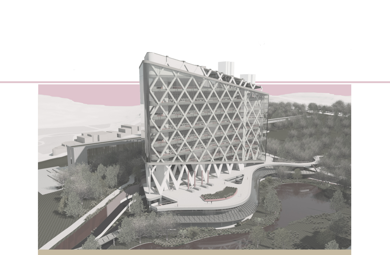 Vista Perspectivada | Nova Necrópole S. Paulo | Arquitetura | Urbanismo | Cemitério | Crematório | lubruarq | lubru