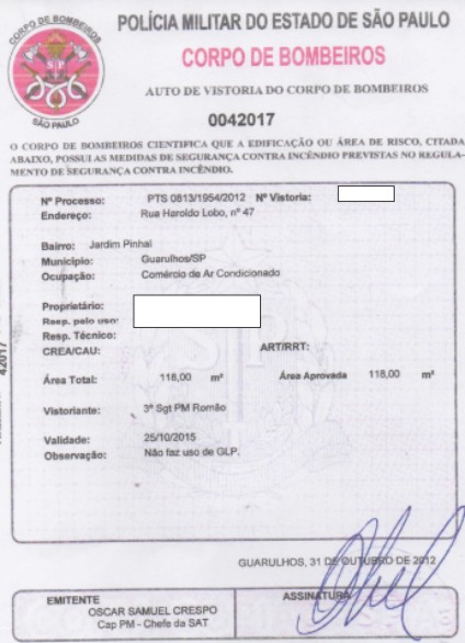 AVCB Auto de Vistoria do Corpo de Bombeiros para oficinas de reparação em Guarulhos