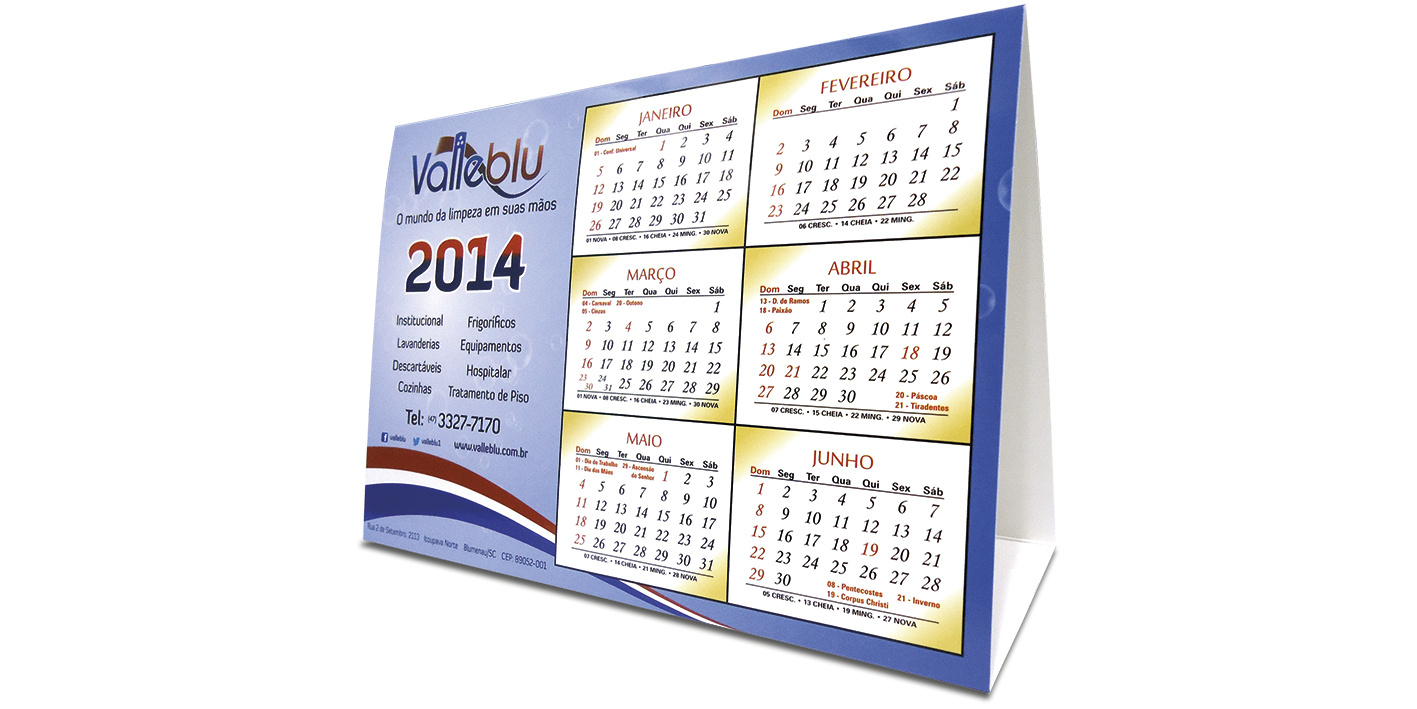 Calendário de Mesa Lâmina Única M120