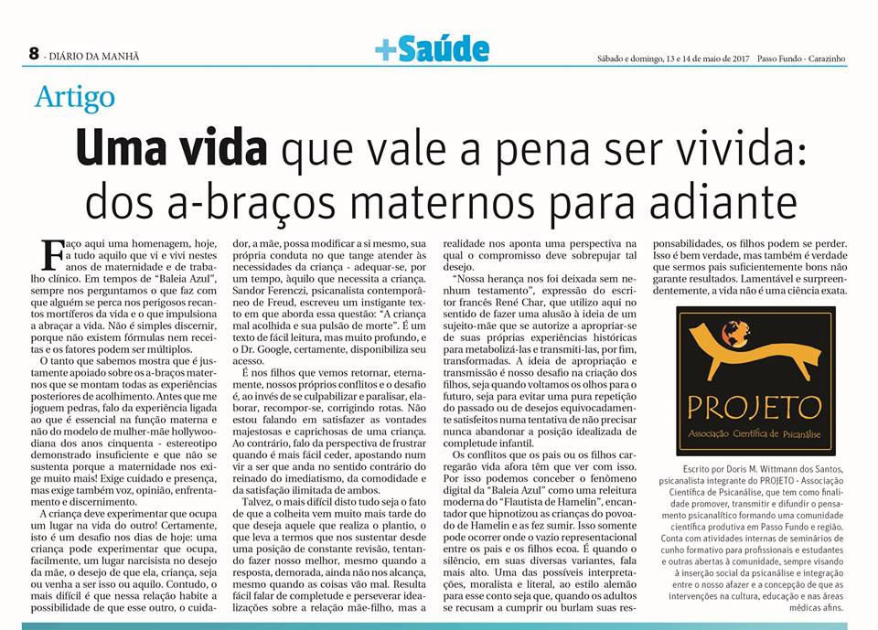 Uma Vida que Vale a Pena ser Vivida - dos a-braços maternos para diante - Doris Santos.jpg