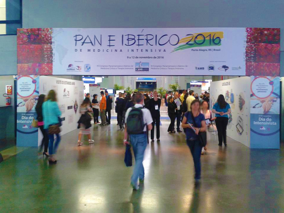 Sinalização Congresso, Pórtico, Credenciamento, Tótem, Pan Ibérico, AMIB, FIERGS