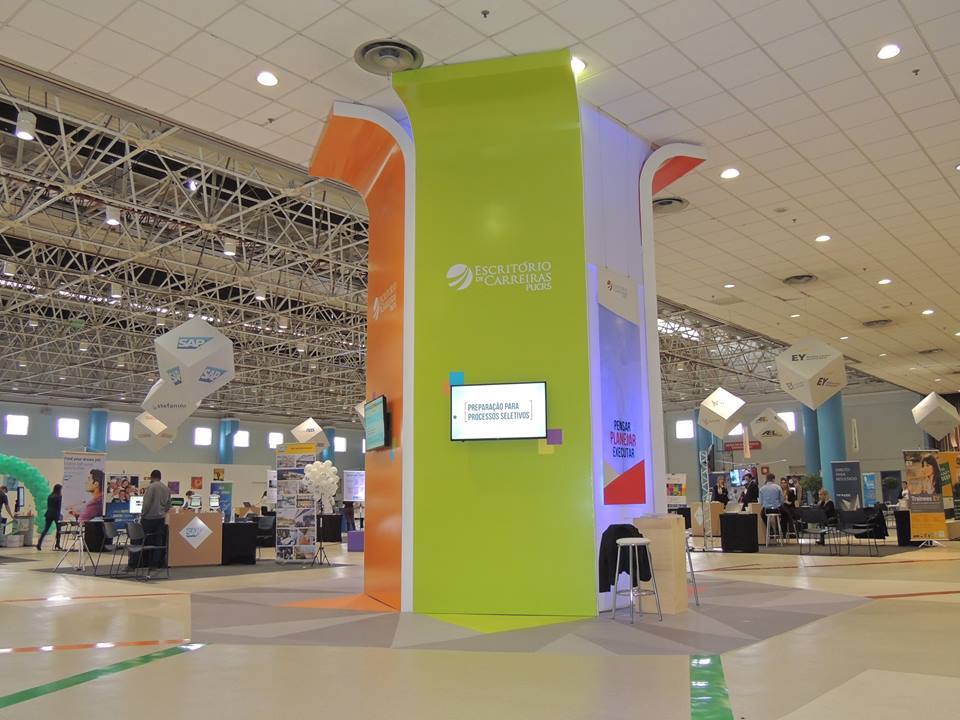 Evento, Cenografia, CEPUC, Sinalização, Pórtico, Credenciamento, Feira de Carreiras, CPUC, PUCRS