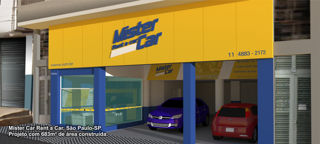 Mister Car  Rent a Car - São Paulo/SP - Projeto com 683m² de área construída.