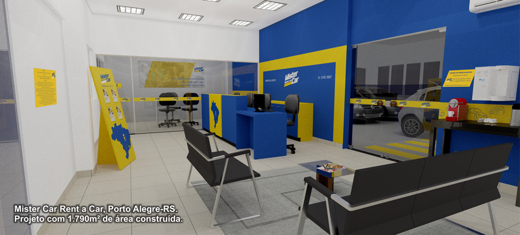 Mister Car  Rent a Car - Porto Alegre/RS - Projeto com 1.790m² de área construída.