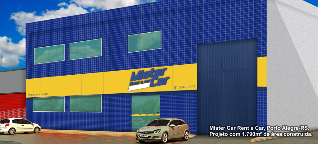 Mister Car  Rent a Car - Porto Alegre/RS - Projeto com 1.790m² de área construída.