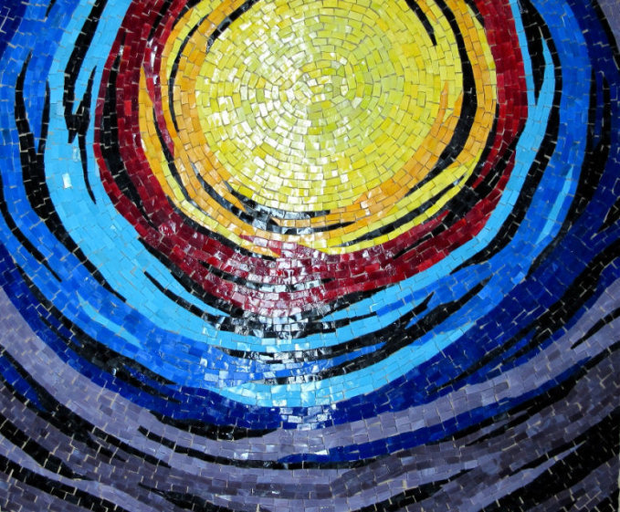 mosaico solar; iris arte vítrea; mosaico vidrotil, roberto petrelli, estúdio vitral, 