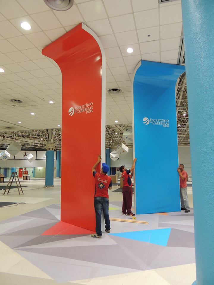 Evento, Cenografia, CEPUC, Sinalização, Pórtico, Credenciamento, Feira de Carreiras, CPUC, PUCRS