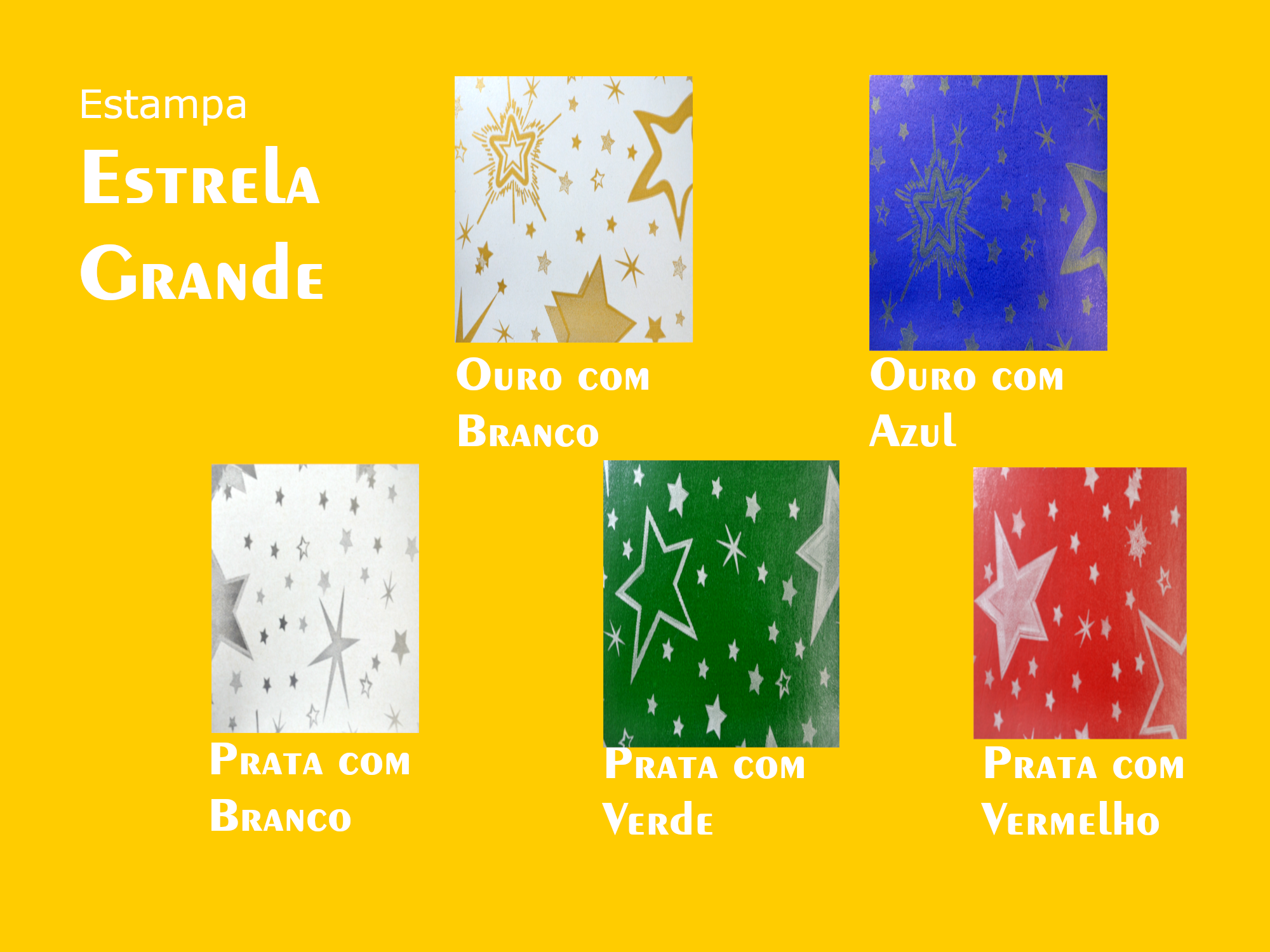Estampa - Estrela Grande (Ouro e Prata com fundo colorido).png