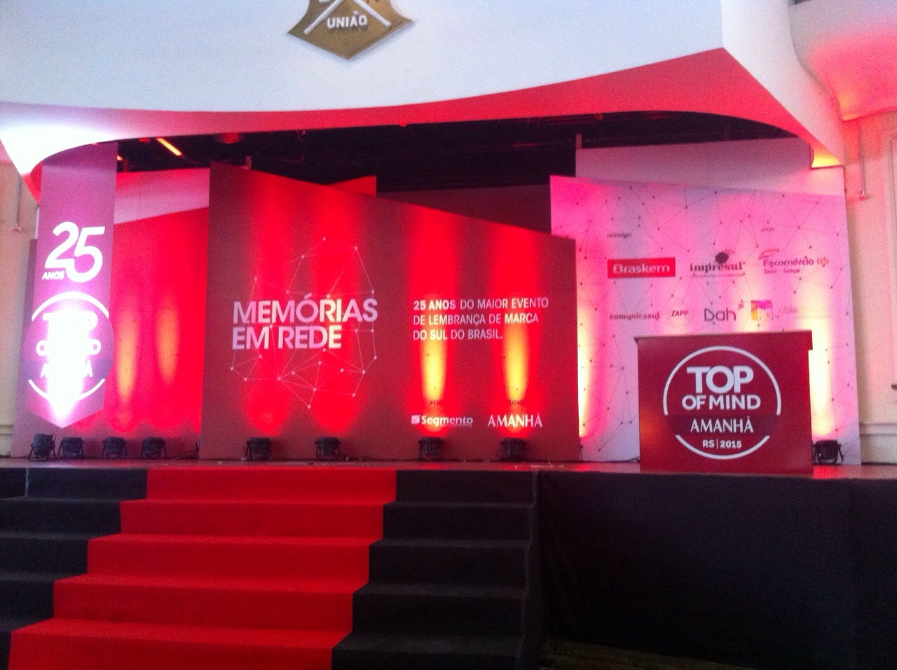 Evento, Fundo de Palco, Revista Amanhã, Sinalização, Centro de Eventos União