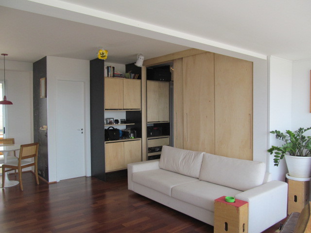 penthouse cobertura varanda descoberta coberta churrasqueira gabinete vista são paulo vila madalena marcenaria compensado obra acompanhamento gerenciamento chapa metálica aço