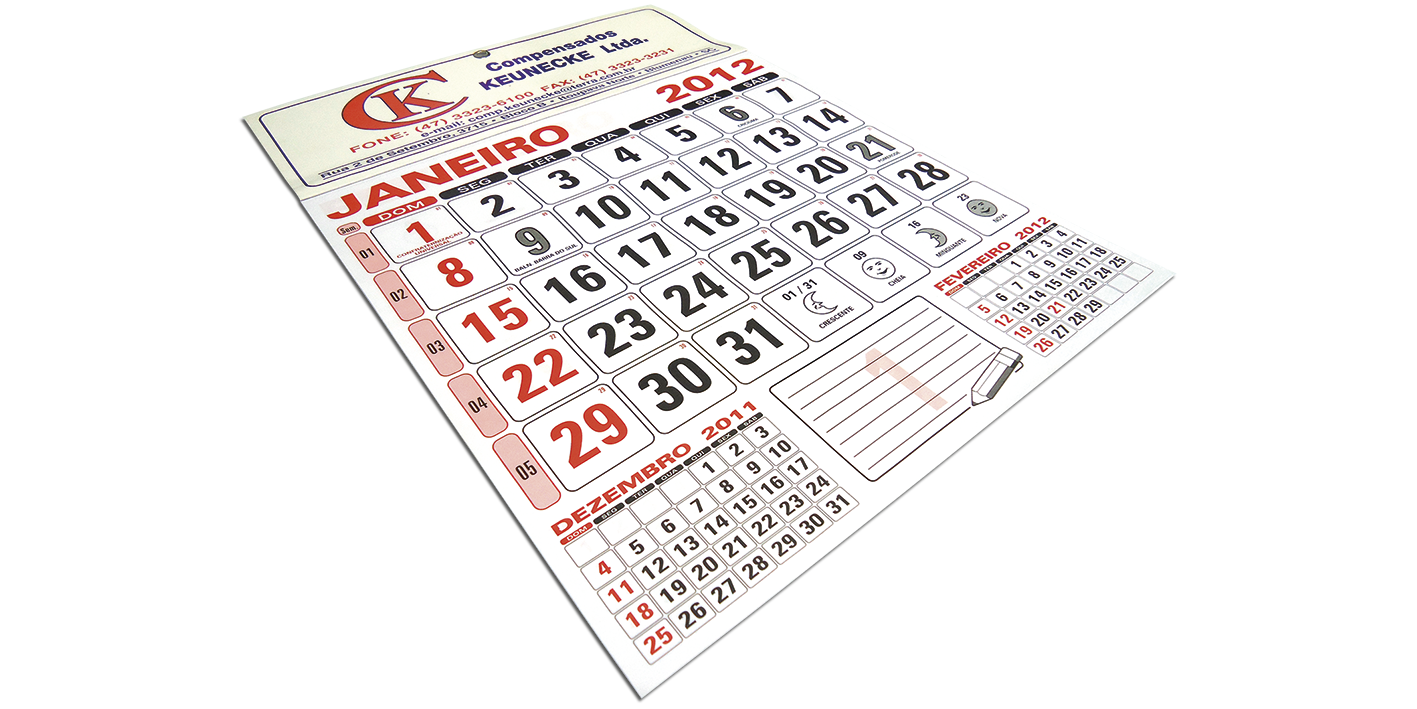 Calendário de Parede P100