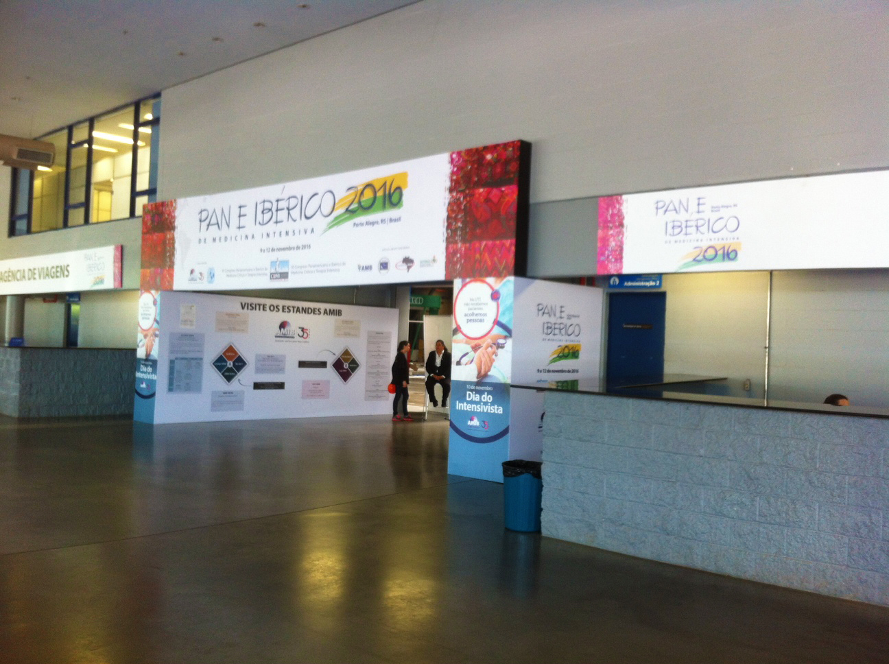 Sinalização Congresso, Pórtico, Credenciamento, Tótem, Pan Ibérico, AMIB, FIERGS