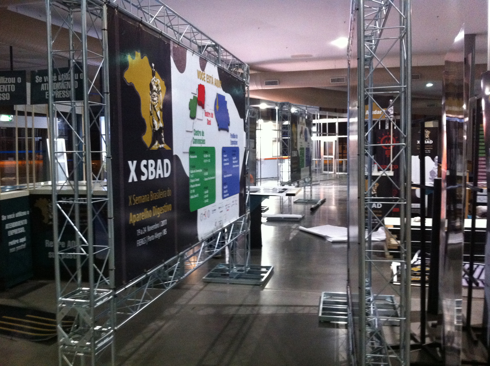 Sinalização Congresso, Pórtico, Credenciamento, Totem, SBAD, FBE, SOBED, CBCD