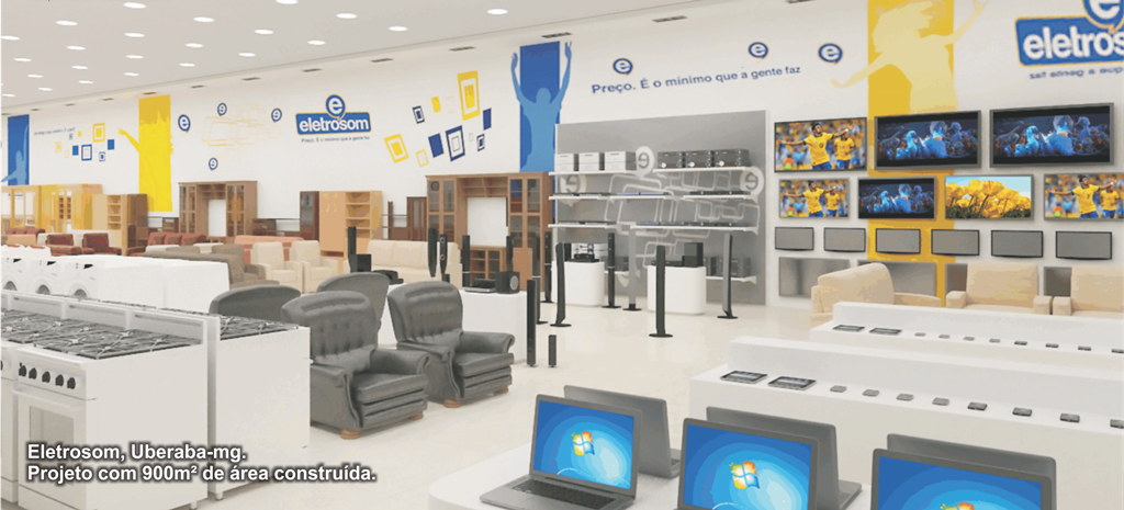 Eletrosom - Uberaba/MG - Projeto com 900m² de área construída.