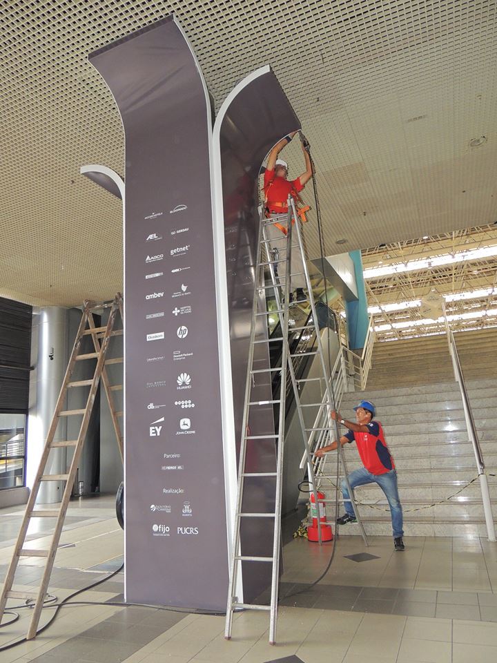 Evento, Cenografia, CEPUC, Sinalização, Pórtico, Credenciamento, Feira de Carreiras, CPUC, PUCRS
