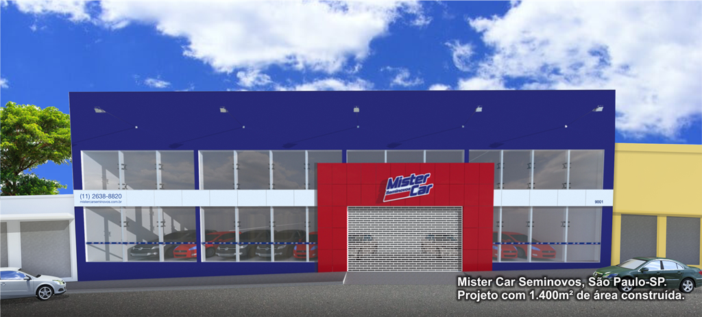 Mister Car  Seminovos - São Paulo/SP - Projeto com 1.400m² de área construída.