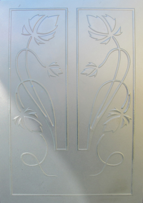 gravação em vidro; gravação em vidro floral; iris arte vítrea