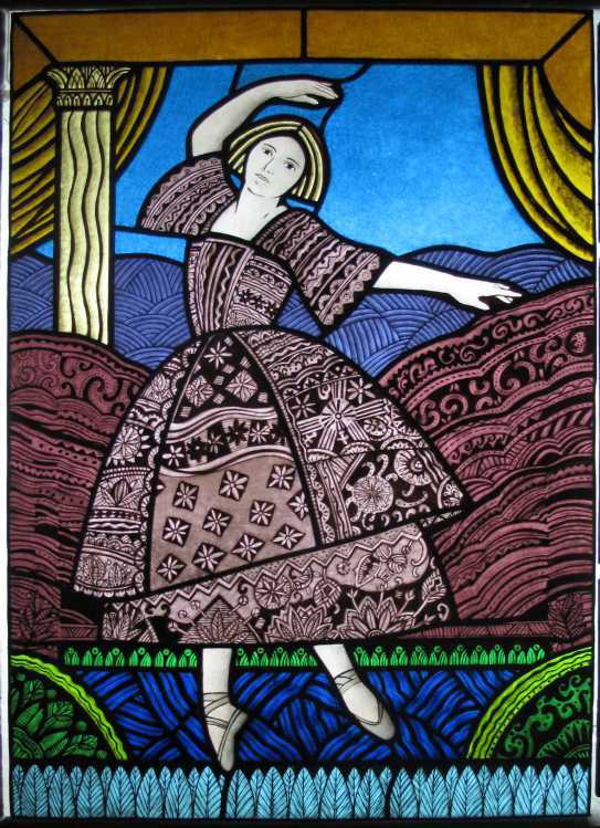 Vitral Bailarina, Vitral Jandira Lorenz e Roberto Petrelli, venda de vitral, telefone de vitrais, fábrica de vitrais, estúdio de vitrais, restauração de vitrais, compra de vitrais, loja de vitrais, contato de vitrais; Iris arte vítrea, vitraux;Vitral Floral, vitraux, vitral artístico; vitral florianópolis; Vitral Santa Catarina; Vitral decorativo; vitral residencial, Roberto Petrelli, estúdio de vitrais 