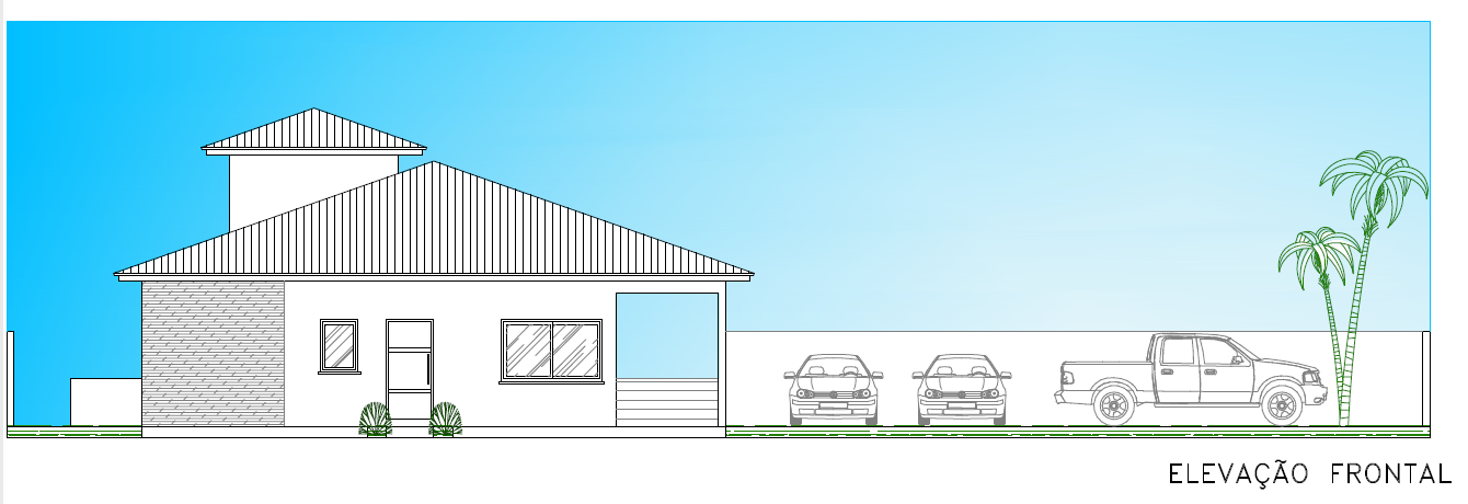 Residência Araçariguama - Elevação frontal.png
