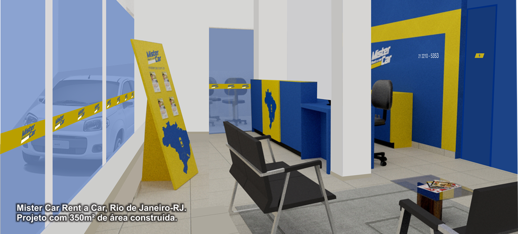 Mister Car  Rent a Car - Rio de Janeiro/RJ - Projeto com 350m² de área construída.