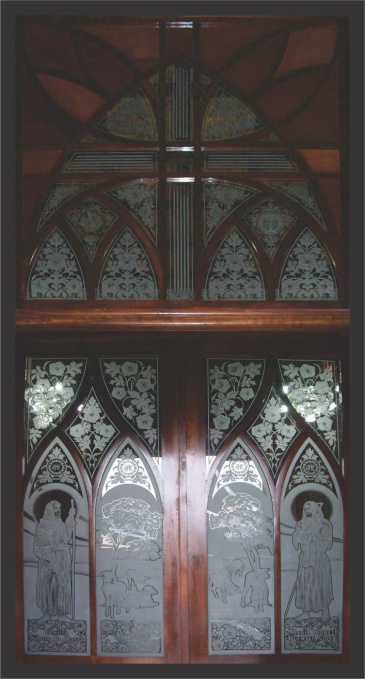 Gravação jesus o bom pastor, gravaçao em vidro iris arte vítrea; jesus o bom pastor; o bom pastor; 