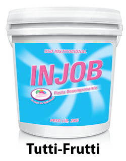 Injob Pasta: Pasta desengraxante que não contém areia ou abrasivos. É biodegradável, não provocando entupimentos. Indicada para indústrias e oficinas.