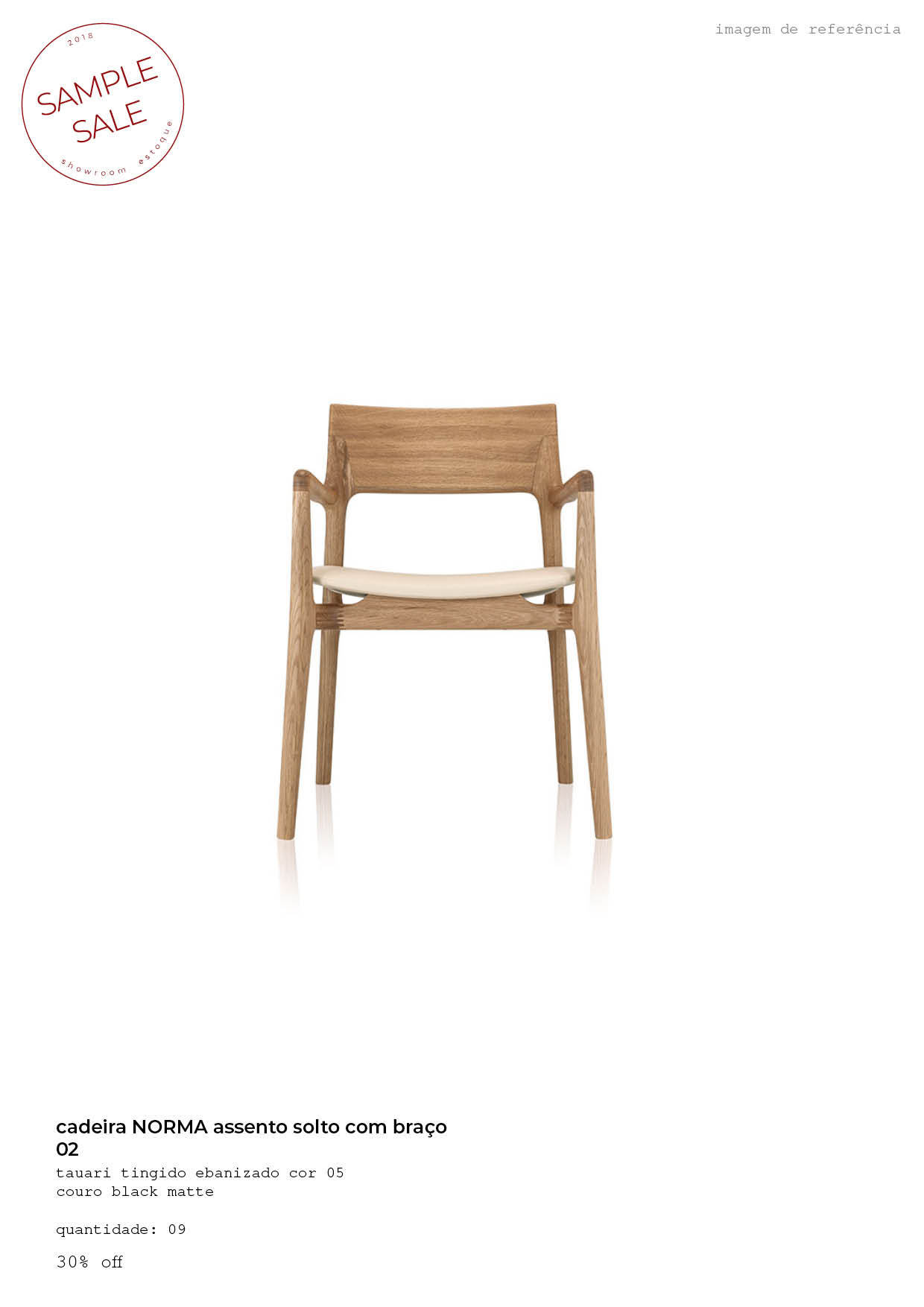 Cadeira NORMA assento solto com braço