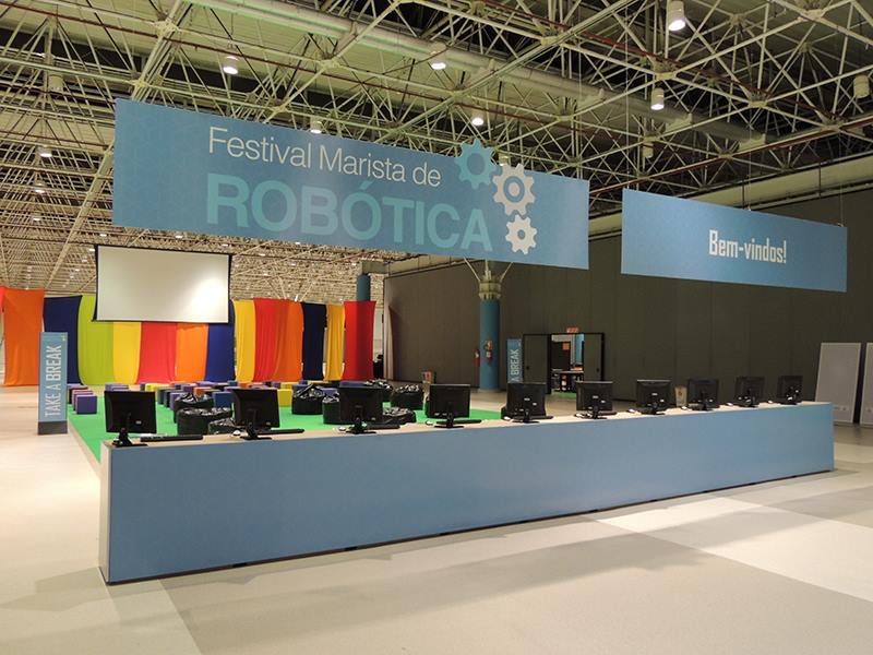 Robótica Maristas, Evento, Cenografia, CEPUC, Sinalização, Pórtico, Credenciamento, Feira de Carreiras, CPUC, PUCRS